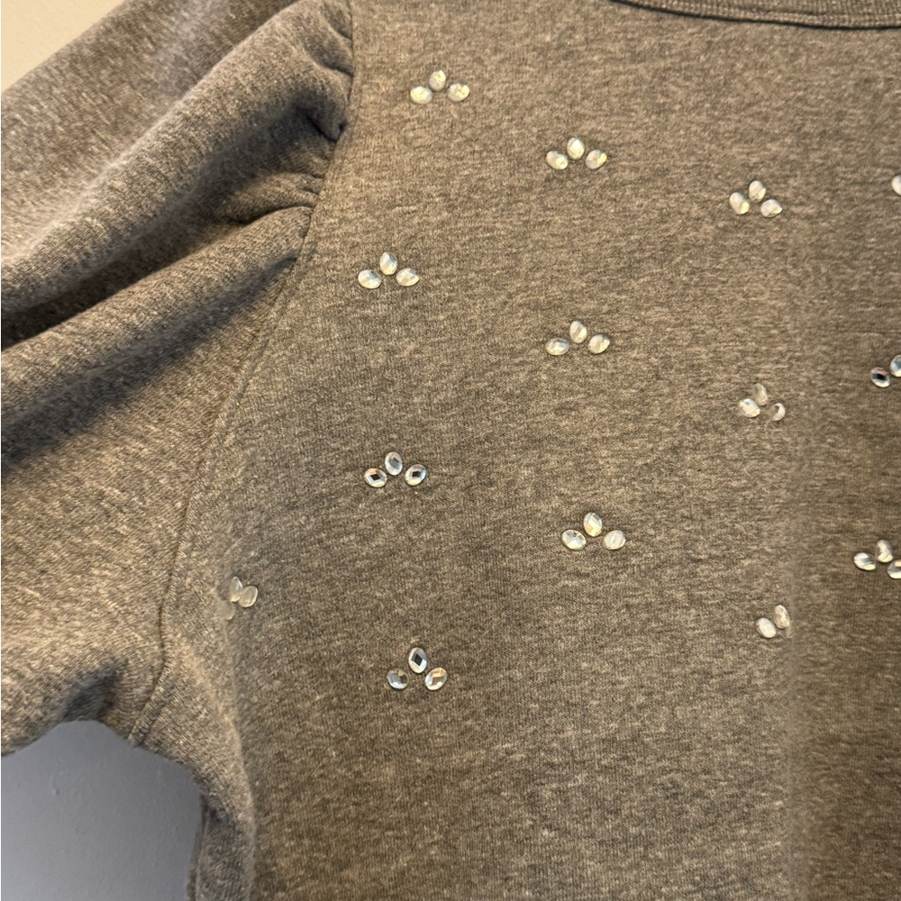 Clare V Puff Sleeve rhinestone Sweater NWOT - Picture 10 of 11